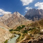 Zamin karor mountain wall, Marghib Village, Tajikistan