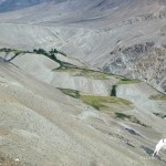 Crop field in Khargush pass, Wakhan Valley, Pamir, Tajikistan
