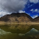Khargush Lake, hare lake on Khargush Mountain Pass, Pamir Highway, Tajikistan