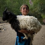 Portrait of Wakhi girl in Langar village in Wakhan Valley, Pamir
