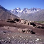 old photos, yagnobi houses, yagnob valley, tajikistan