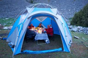 Glamping Artuch hiking trekking in Fann mountains camping Luxury tent Tajikistan